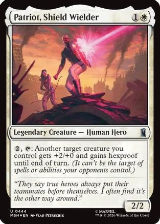 Patriot, Shield Wielder (Surge Foil) (MSH-444) - Marvel Super Heroes Foil