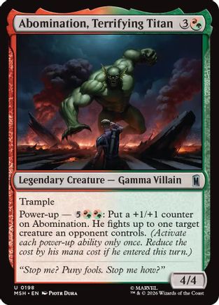 Abomination, Terrifying Titan (MSH-198) - Marvel Super Heroes Foil