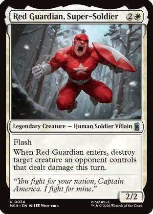 Red Guardian, Super-Soldier (MSH-034) - Marvel Super Heroes Foil