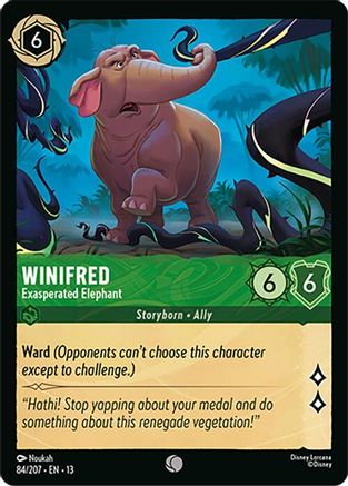 Winifred - Exasperated Elephant (84/204) - Attack of the Vine Cold Foil