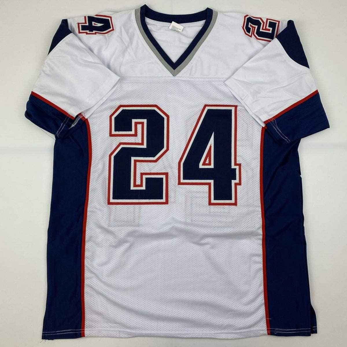 Autographed/Signed Stephon Gilmore New England White Football Jersey PSA/DNA COA