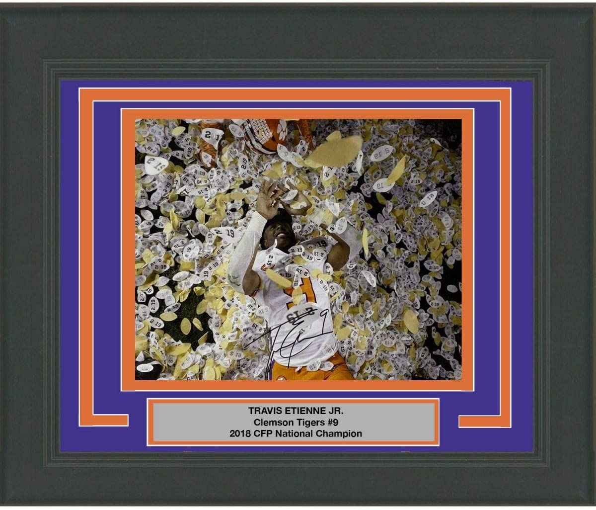 Framed Autographed/Signed Travis Etienne Jr Clemson Tigers 16x20 College Football Photo JSA COA #1