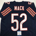 Autographed/Signed Khalil Mack Chicago Blue Football Jersey Beckett BAS COA