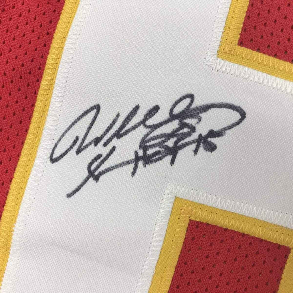 Autographed/Signed Will Shields HOF 15 Kansas City Red Football Jersey Beckett BAS COA