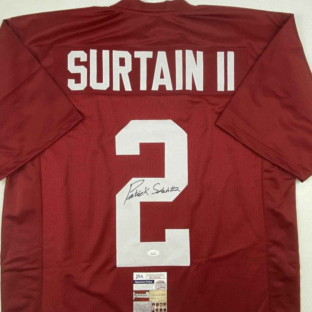 Autographed/Signed Patrick Surtain II Alabama Red College Football Jersey JSA COA