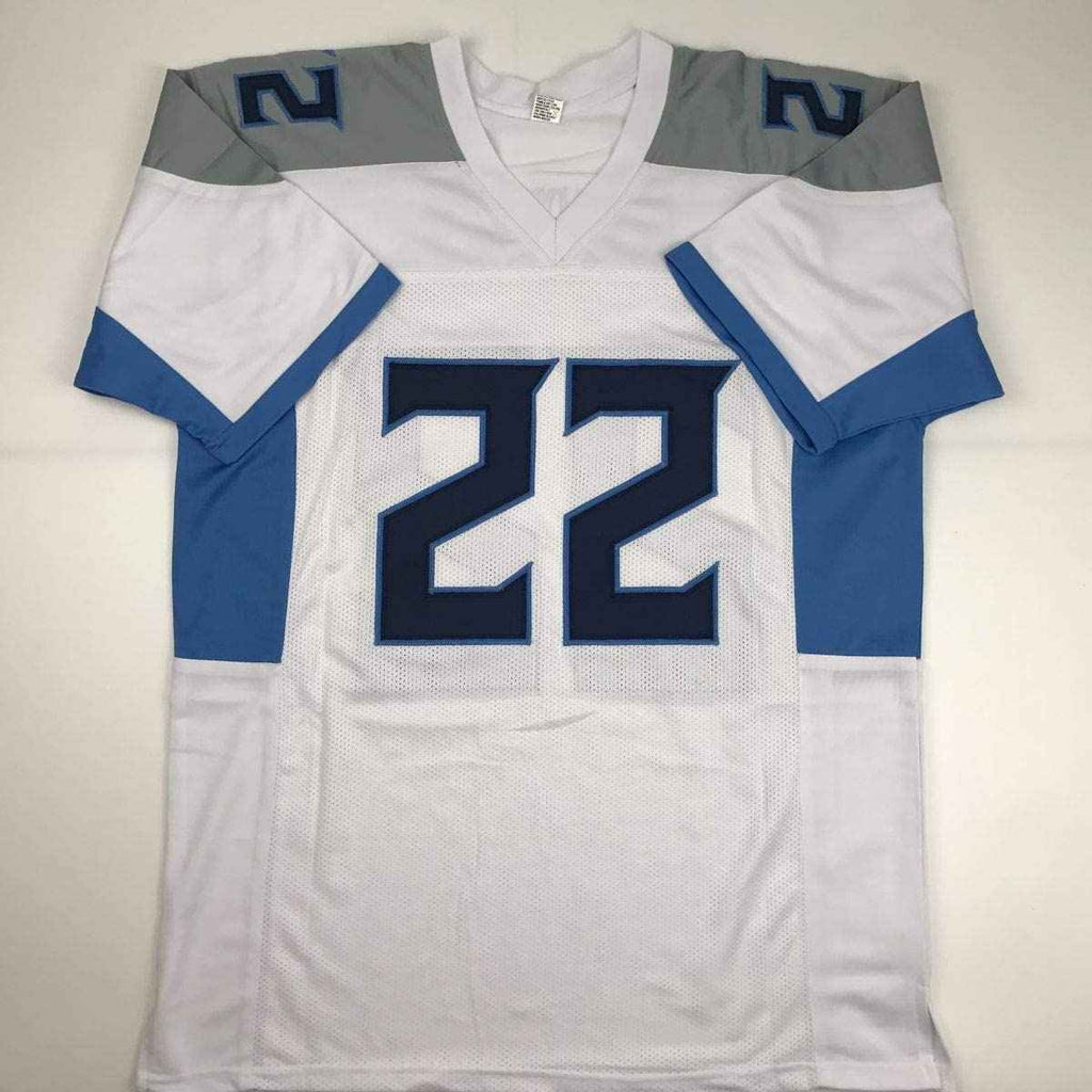 Autographed/Signed Derrick Henry Tennessee White Football Jersey JSA COA