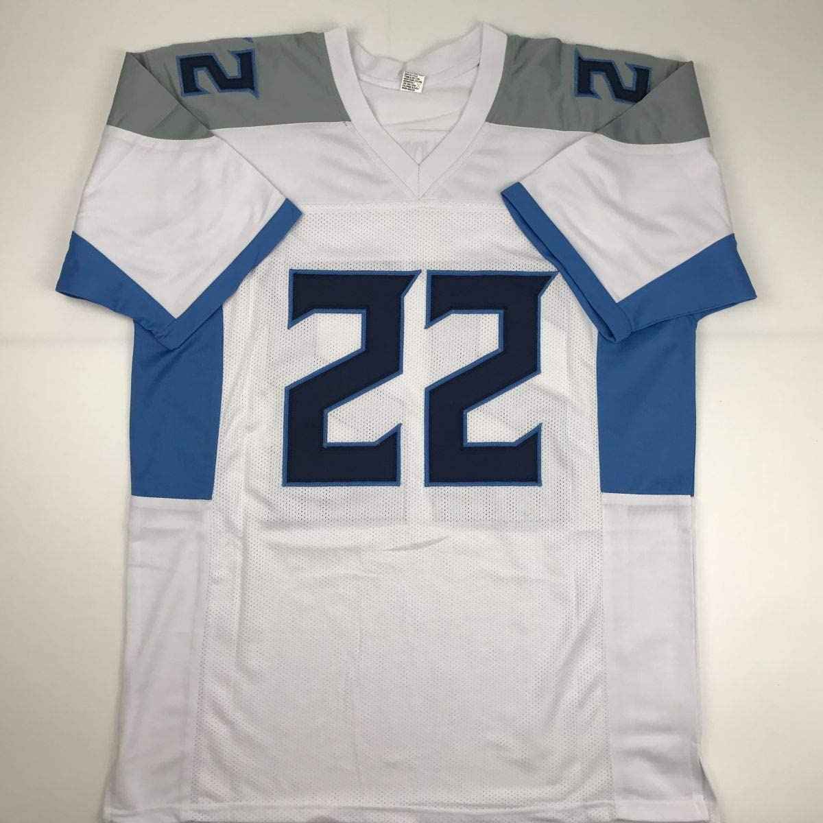 Autographed/Signed Derrick Henry Tennessee White Football Jersey JSA COA