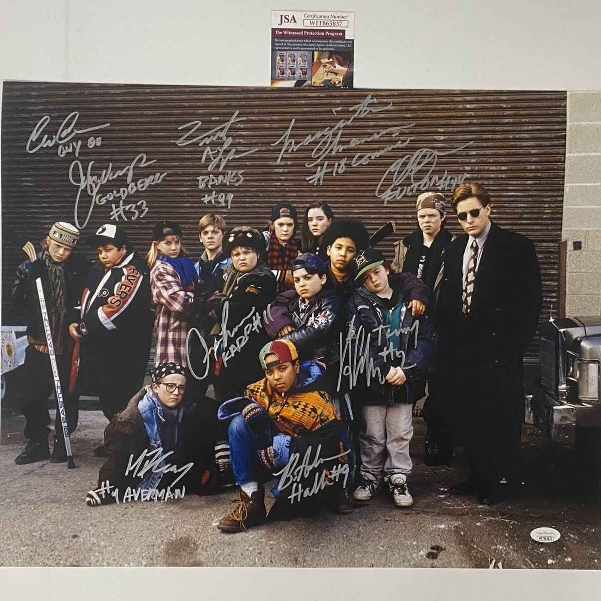 Autographed/Signed The Mighty Ducks Movie 10x Cast Member Inscribed Sigs 16x20 Baseball Photo JSA COA