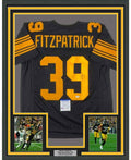 Framed Autographed/Signed Minkah Fitzpatrick 35x39 Pittsburgh Color Rush Football Jersey PSA/DNA COA