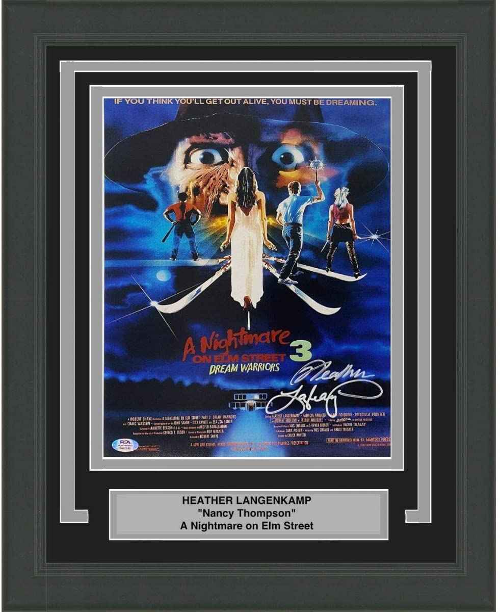 Framed Autographed/Signed Heather Langenkamp A Nightmare on Elm Street 3 11x14 Movie Poster Photo PSA/DNA COA
