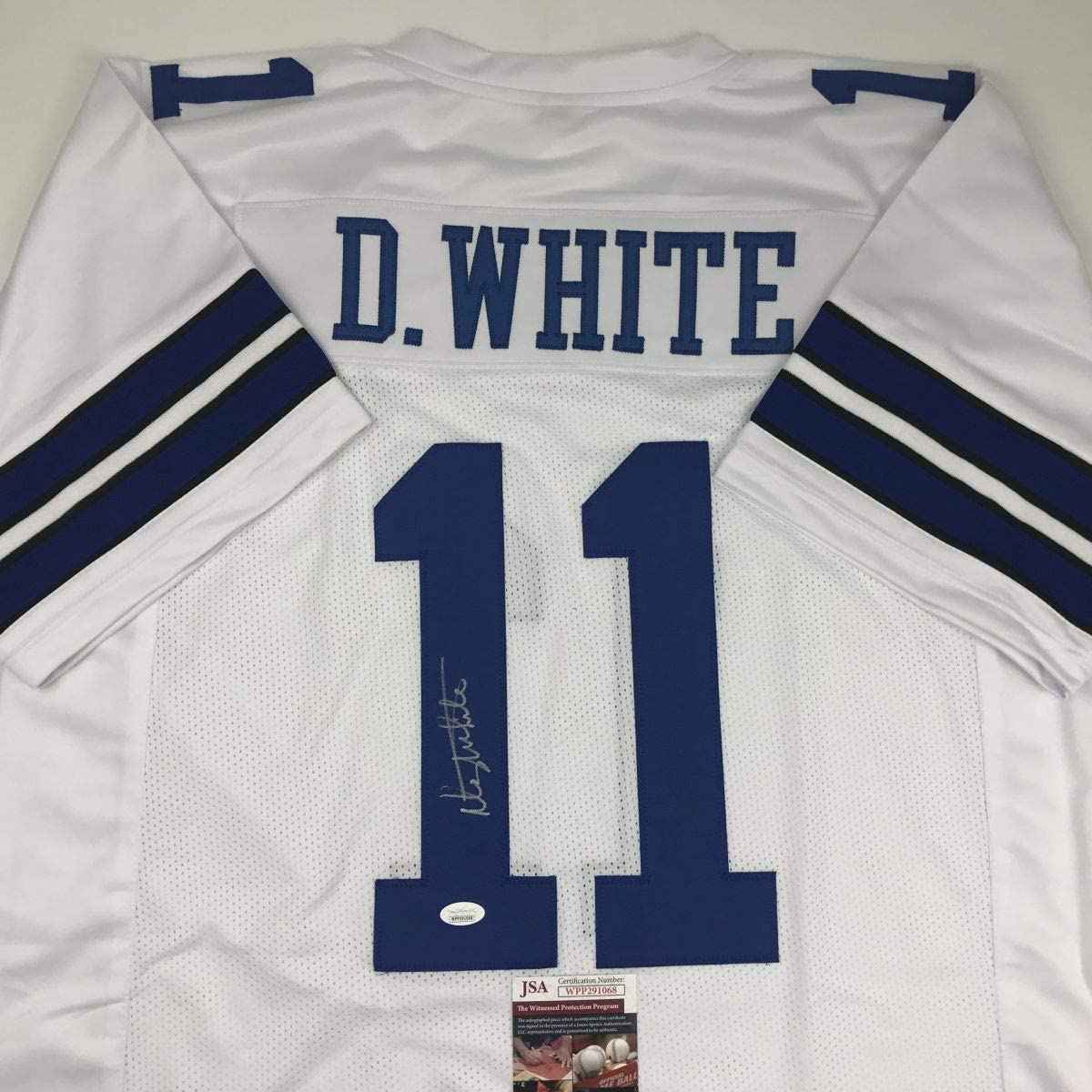 Autographed/Signed Danny White Dallas White Football Jersey JSA COA