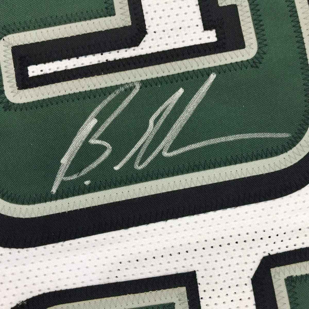Framed Autographed/Signed Brandon Graham 35x39 Philadelphia White Football Jersey JSA COA