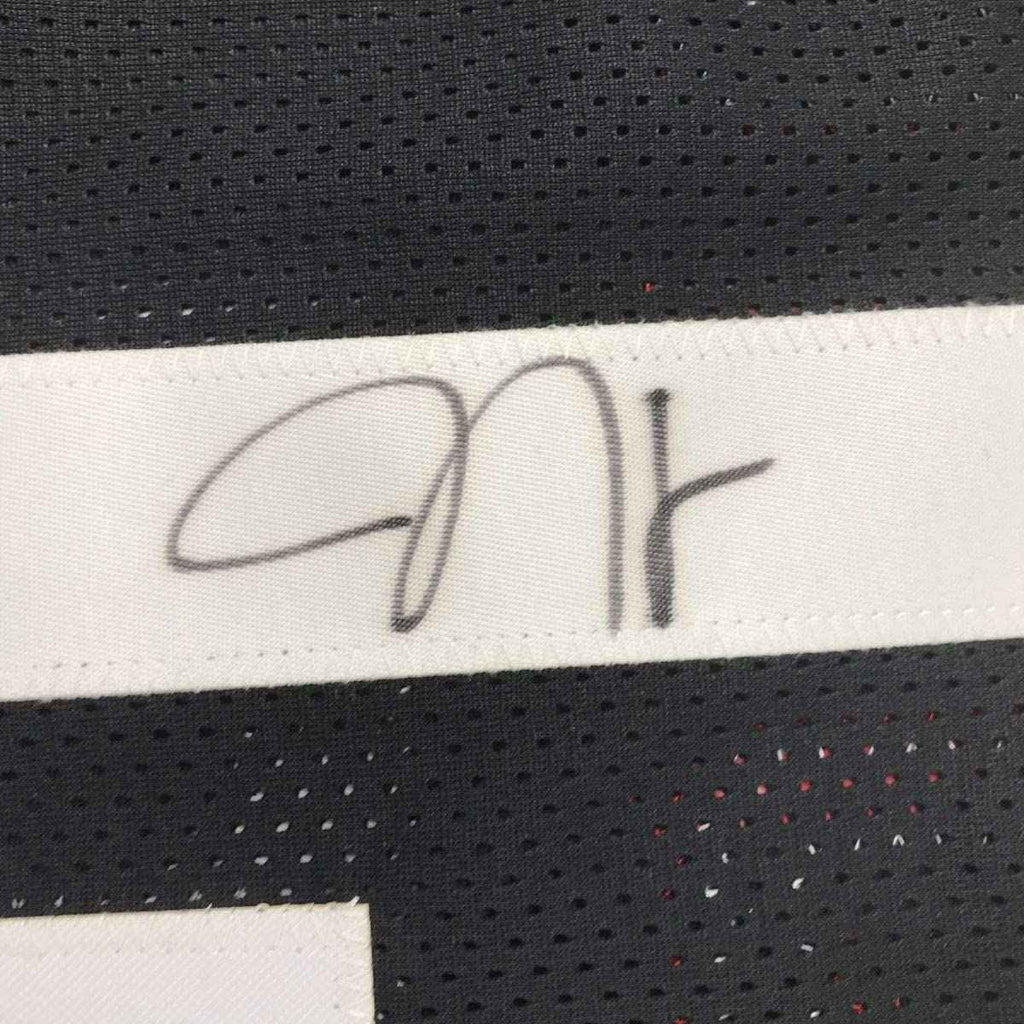 Framed Autographed/Signed James Harden 35x39 Houston Black Basketball Jersey Beckett BAS COA