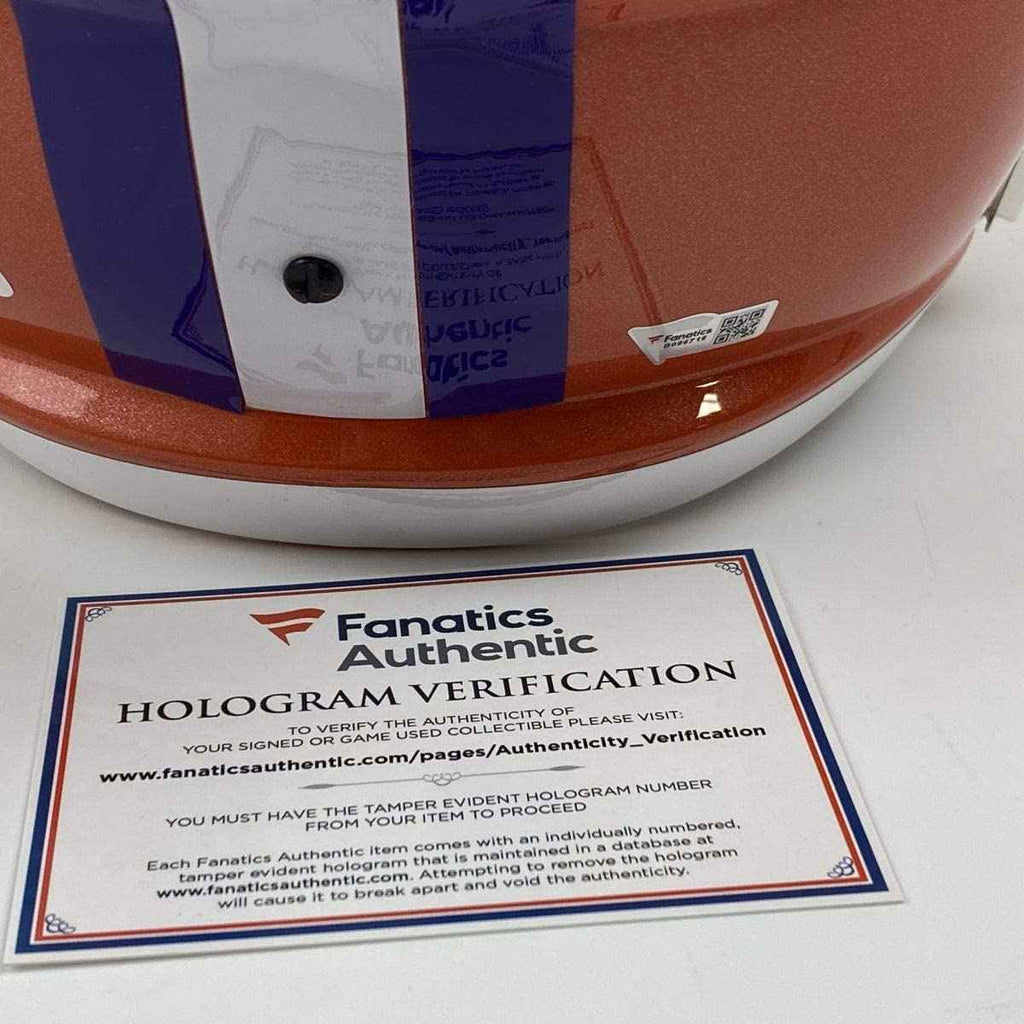 Autographed/Signed Trevor Lawrence Clemson Tigers Full Size FS F/S Replica College Football Helmet Fanatics COA