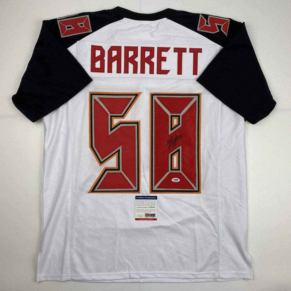 Autographed/Signed Shaquil Barrett Tampa Bay White Football Jersey PSA/DNA COA