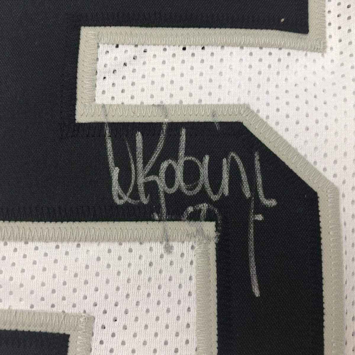 Autographed/Signed David Robinson San Antonio White Stat Basketball Jersey JSA COA