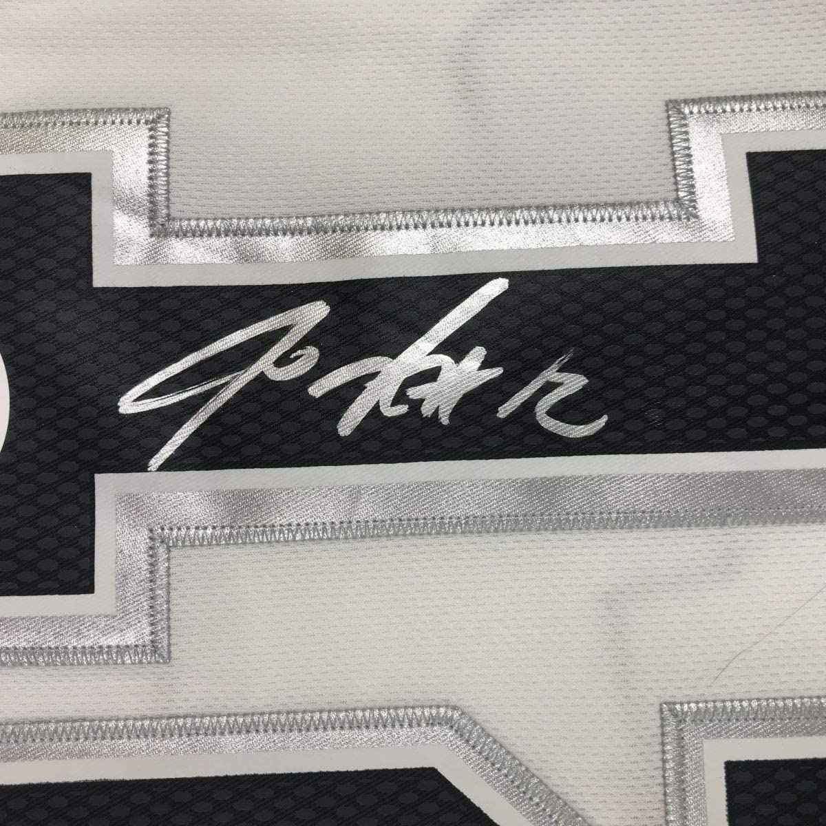 Framed Autographed/Signed LaMarcus Aldridge 35x39 San Antonio White Basketball Jersey JSA COA