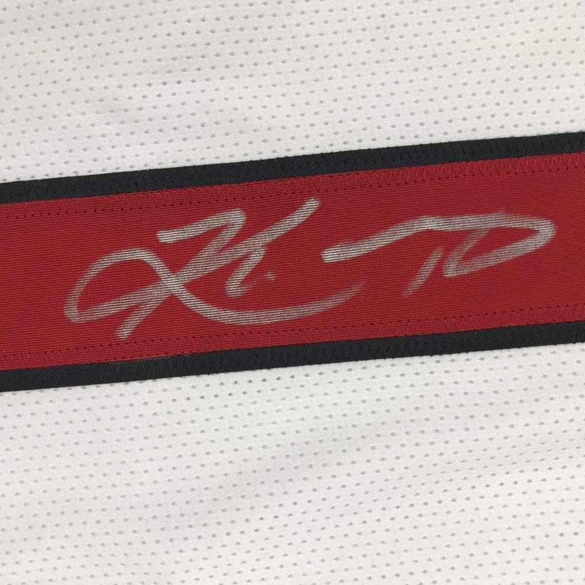 Framed Autographed/Signed Kyler Murray 35x39 Arizona White Football Jersey JSA COA