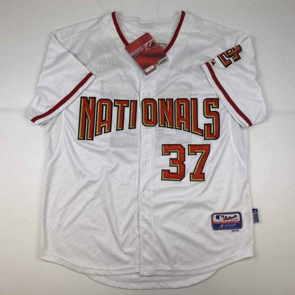 Autographed/Signed Stephen Strasburg Washington White Baseball Jersey JSA COA Holo Only