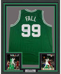 Framed Autographed/Signed Tacko Fall 35x39 Boston Green Basketball Jersey PSA/DNA COA