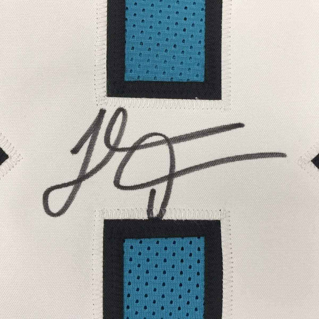 Autographed/Signed Thomas Davis Sr. Carolina Blue Football Jersey JSA COA