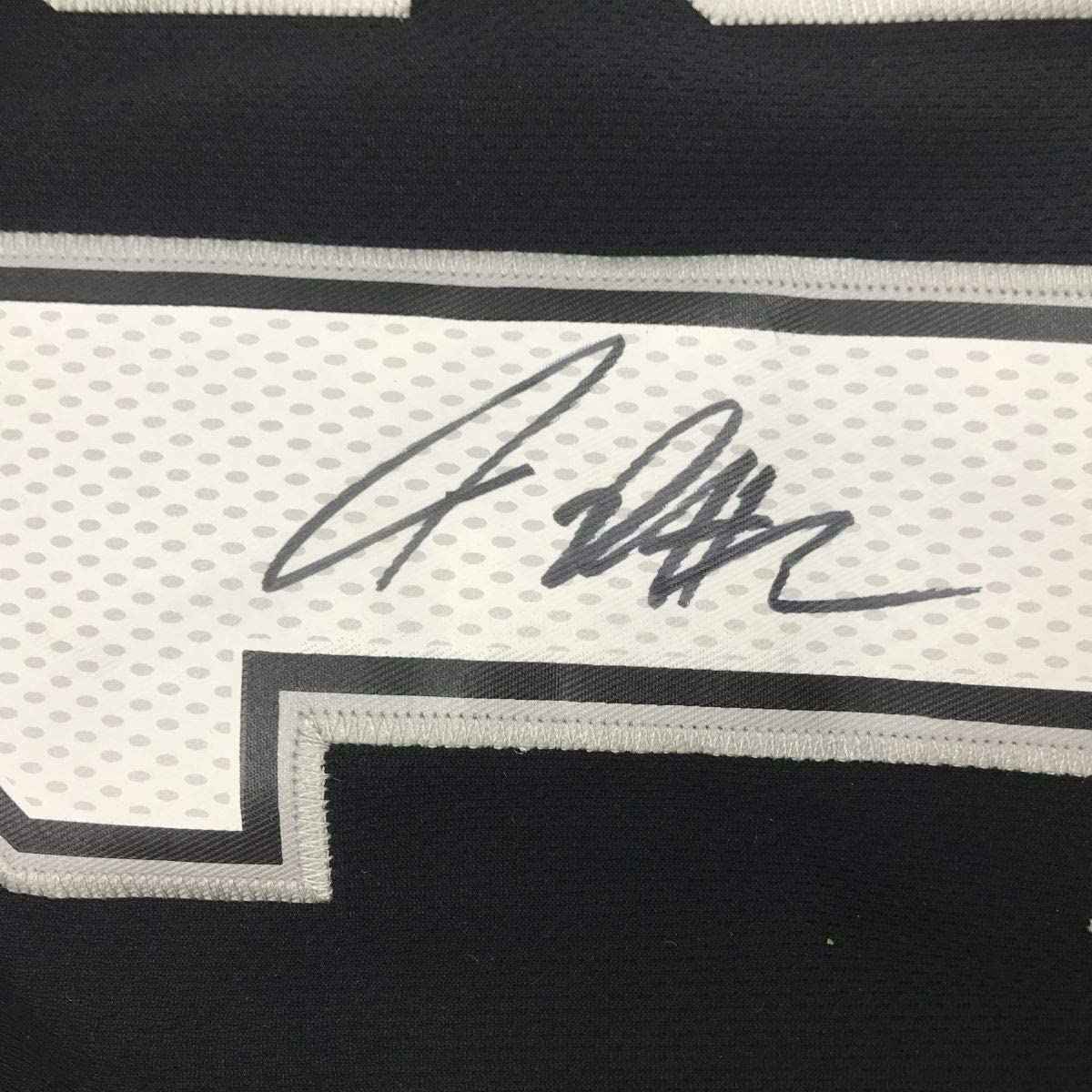 Framed Autographed/Signed LaMarcus Aldridge 35x39 San Antonio Black Basketball Jersey JSA COA
