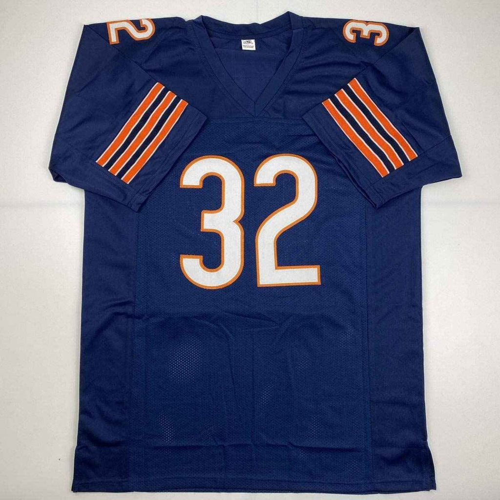 Autographed/Signed David Montgomery Chicago Blue Football Jersey JSA COA