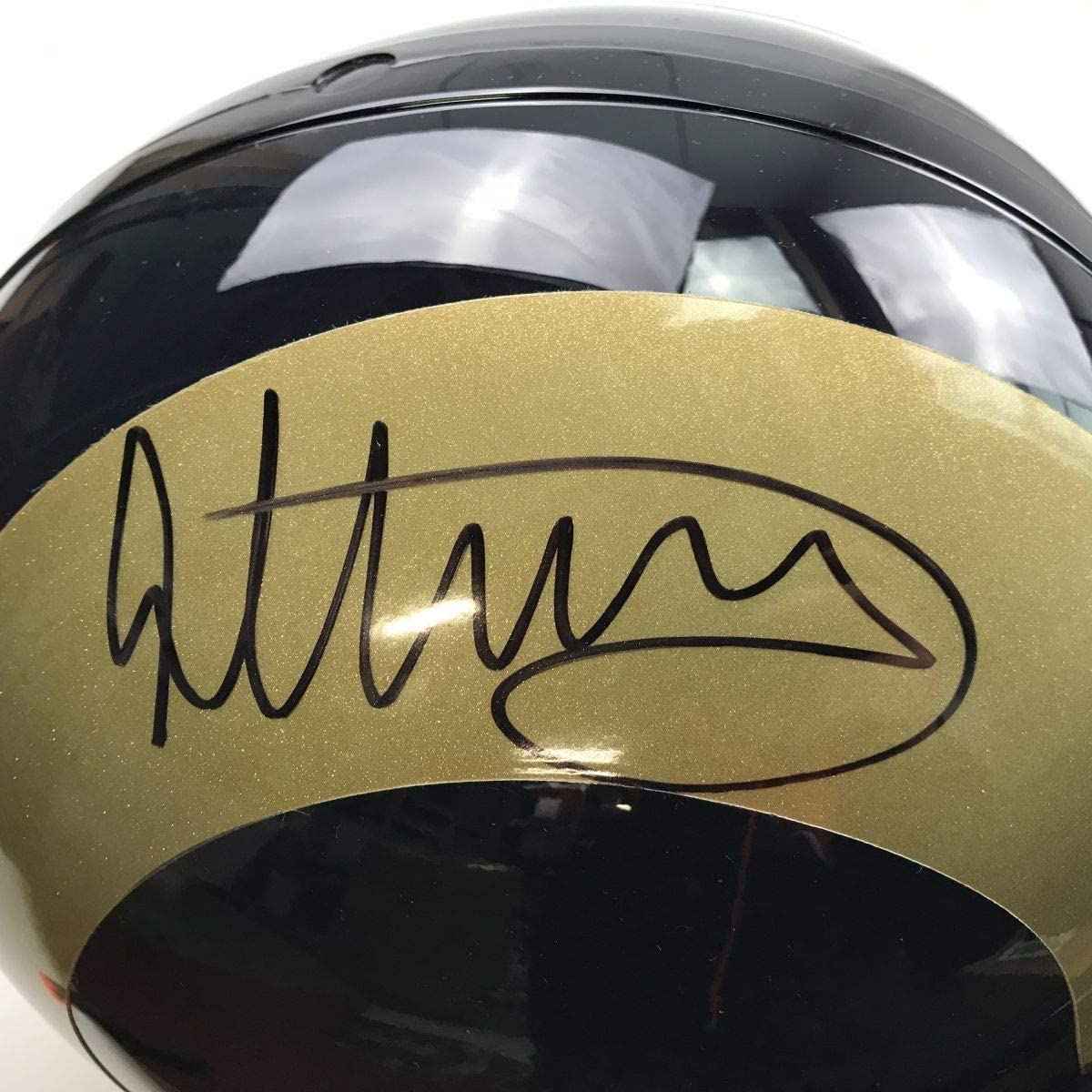 Autographed/Signed Todd Gurley II Los Angeles LA Rams Full Size FS F/S Replica Football Helmet Beckett BAS COA
