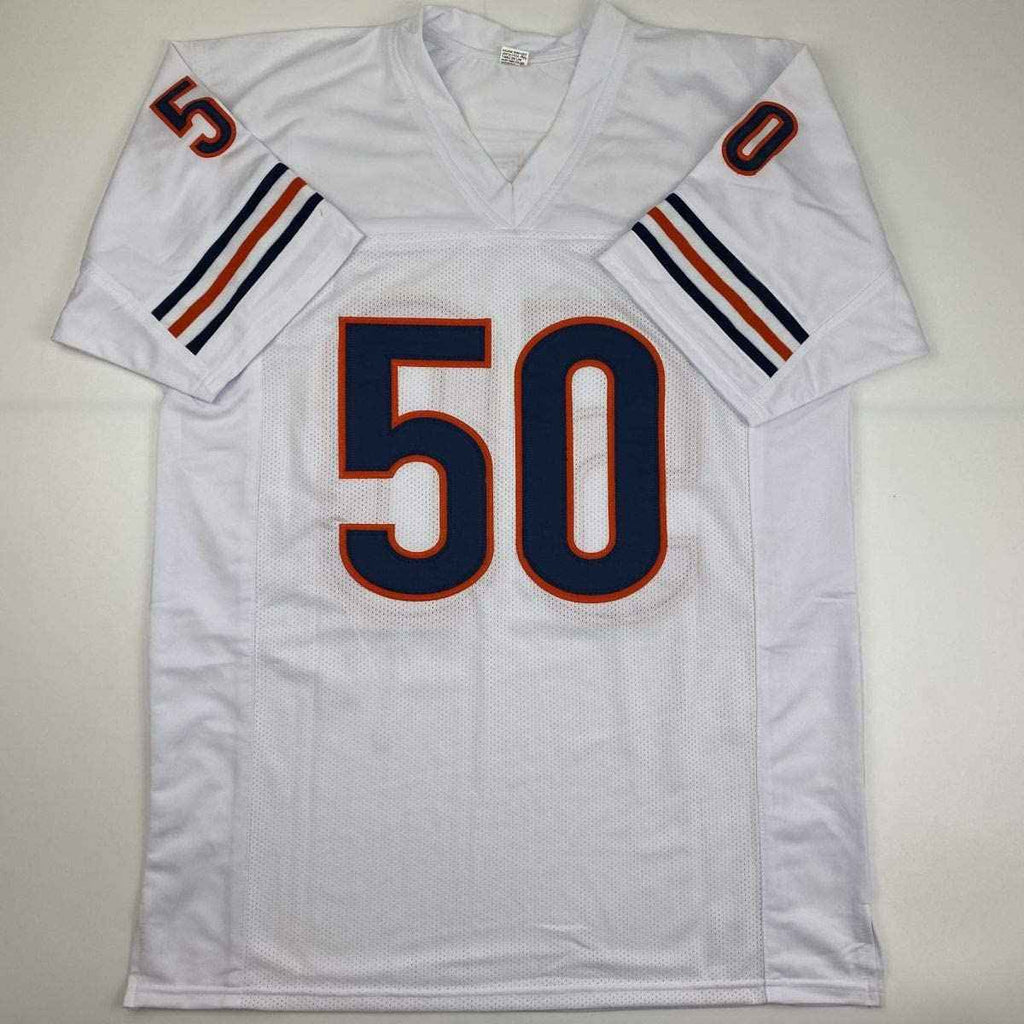 Autographed/Signed Mike Singletary HOF 98 Chicago White Football Jersey JSA COA