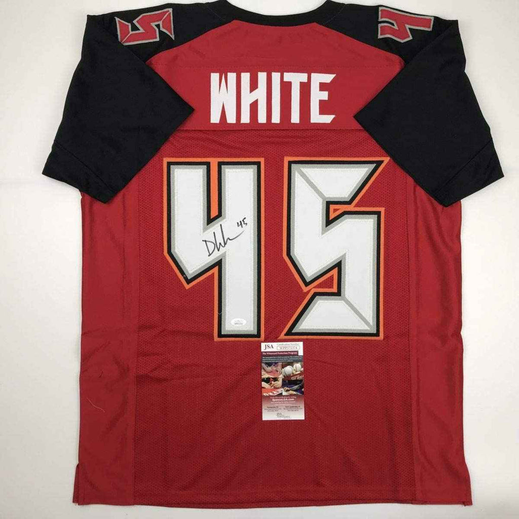 Autographed/Signed Devin White Tampa Bay Red Football Jersey JSA COA