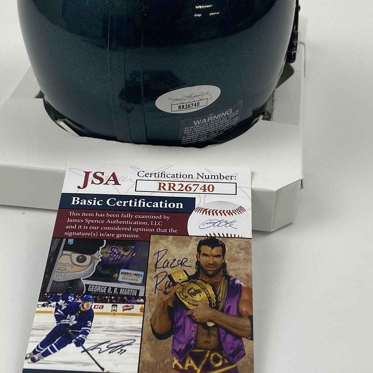 Autographed/Signed DeVonta Smith Philadelphia Eagles Mini Football Helmet JSA COA