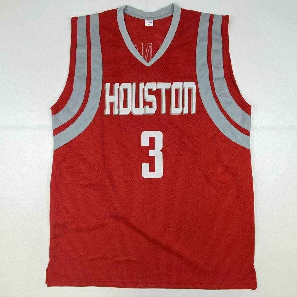 Autographed/Signed Steve Francis Houston Red Basketball Jersey JSA COA