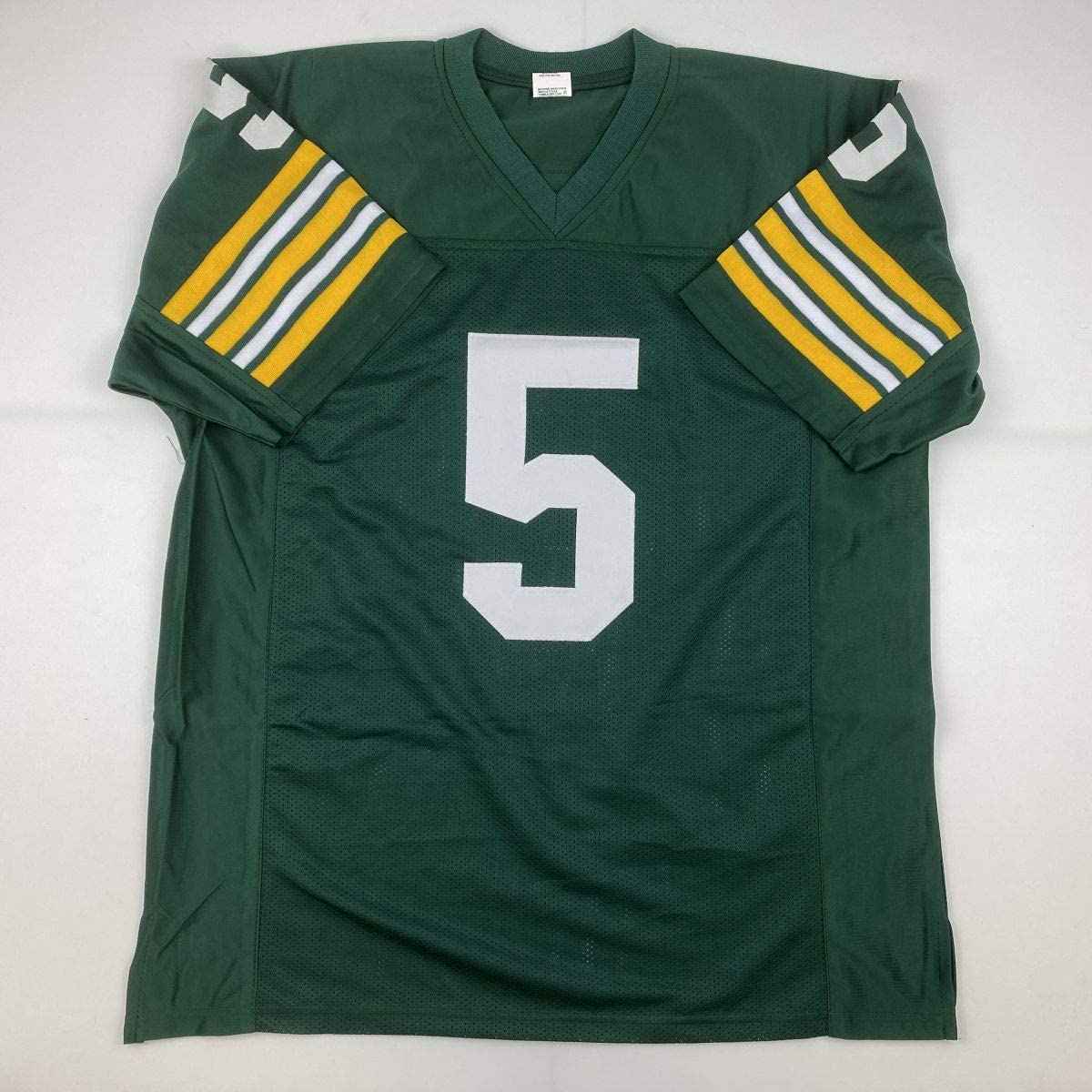 Autographed/Signed Paul Hornung Green Bay Green Football Jersey JSA COA