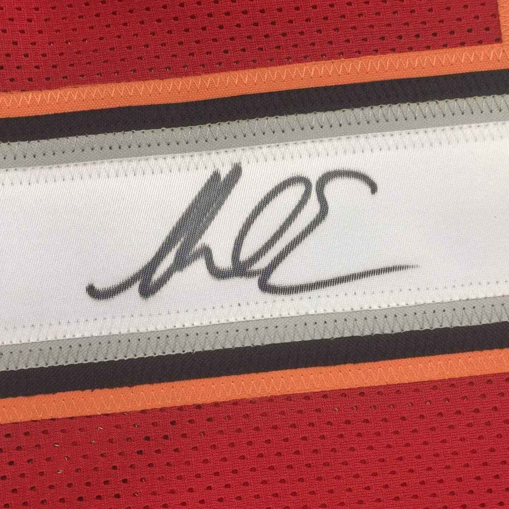 Autographed/Signed Mike Evans Tampa Bay Red Football Jersey PSA/DNA COA