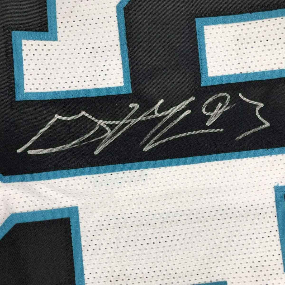 Framed Autographed/Signed Gerald McCoy 35x39 Carolina White Football Jersey Beckett BAS COA