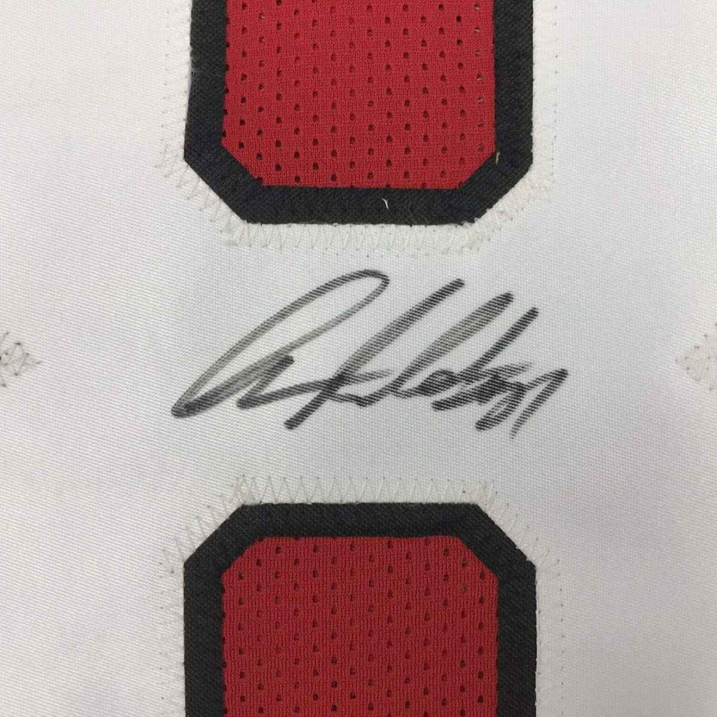 Autographed/Signed Anquan Boldin Arizona Red Football Jersey Beckett BAS COA