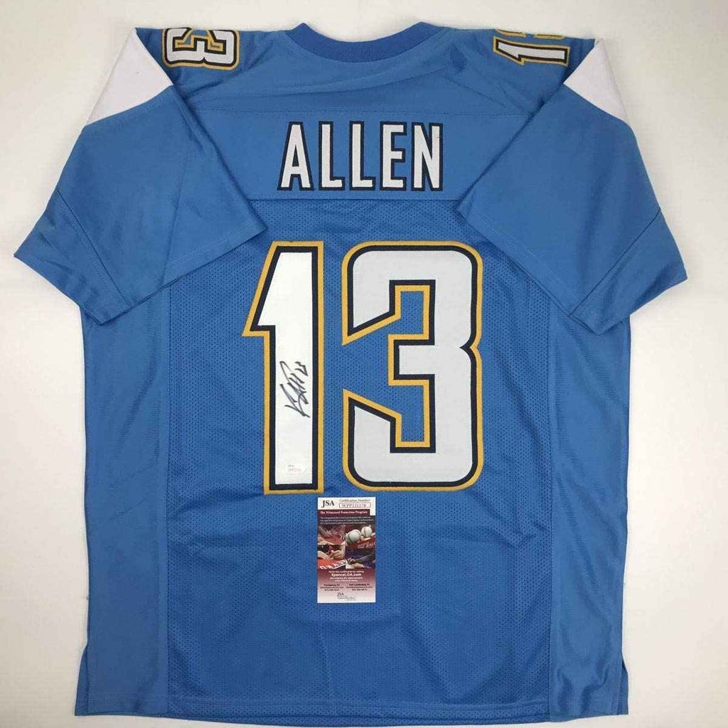 Autographed/Signed Keenan Allen Los Angeles LA Powder Blue Football Jersey JSA COA