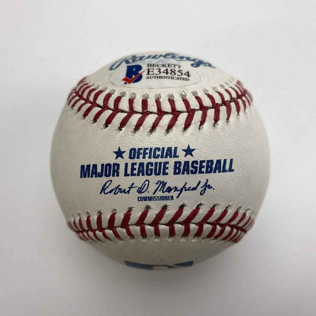 Autographed/Signed David Ortiz Rawlings Official Major League Baseball ROML Beckett BAS COA Auto