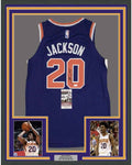 Framed Autographed/Signed Josh Jackson 35x39 Phoenix Purple Basketball Jersey JSA COA