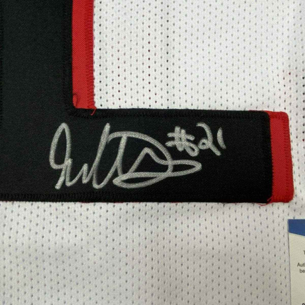 Autographed/Signed Todd Gurley II Atlanta White Football Jersey Beckett BAS COA