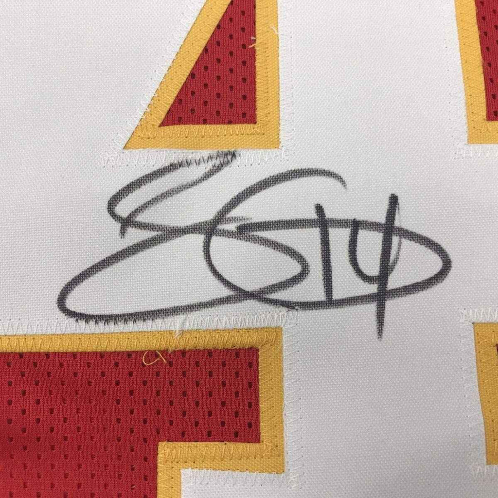 Framed Autographed/Signed Sammy Watkins 35x39 Kansas City Red Football Jersey Beckett BAS COA