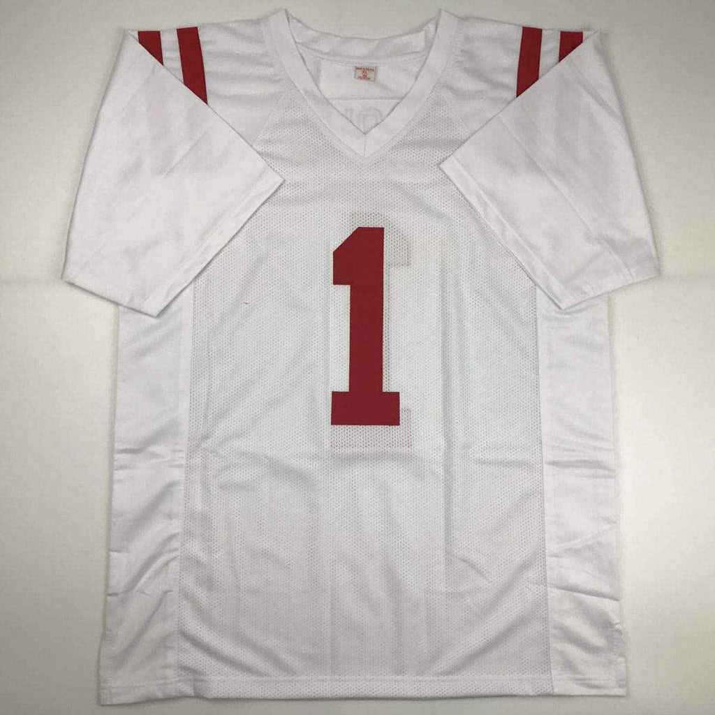 Autographed/Signed AJ A.J. Brown Ole Miss White College Football Jersey JSA COA