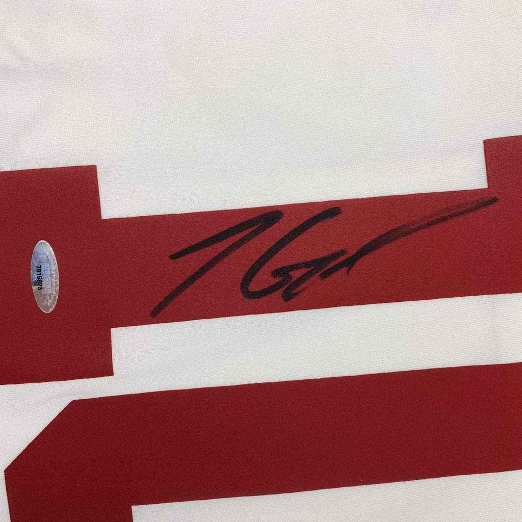 Autographed/Signed Jimmy Garoppolo San Francisco White Football Jersey Tristar COA