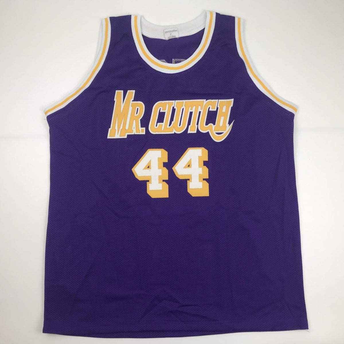 Autographed/Signed Jerry West Los Angeles LA Purple Basketball Jersey JSA COA
