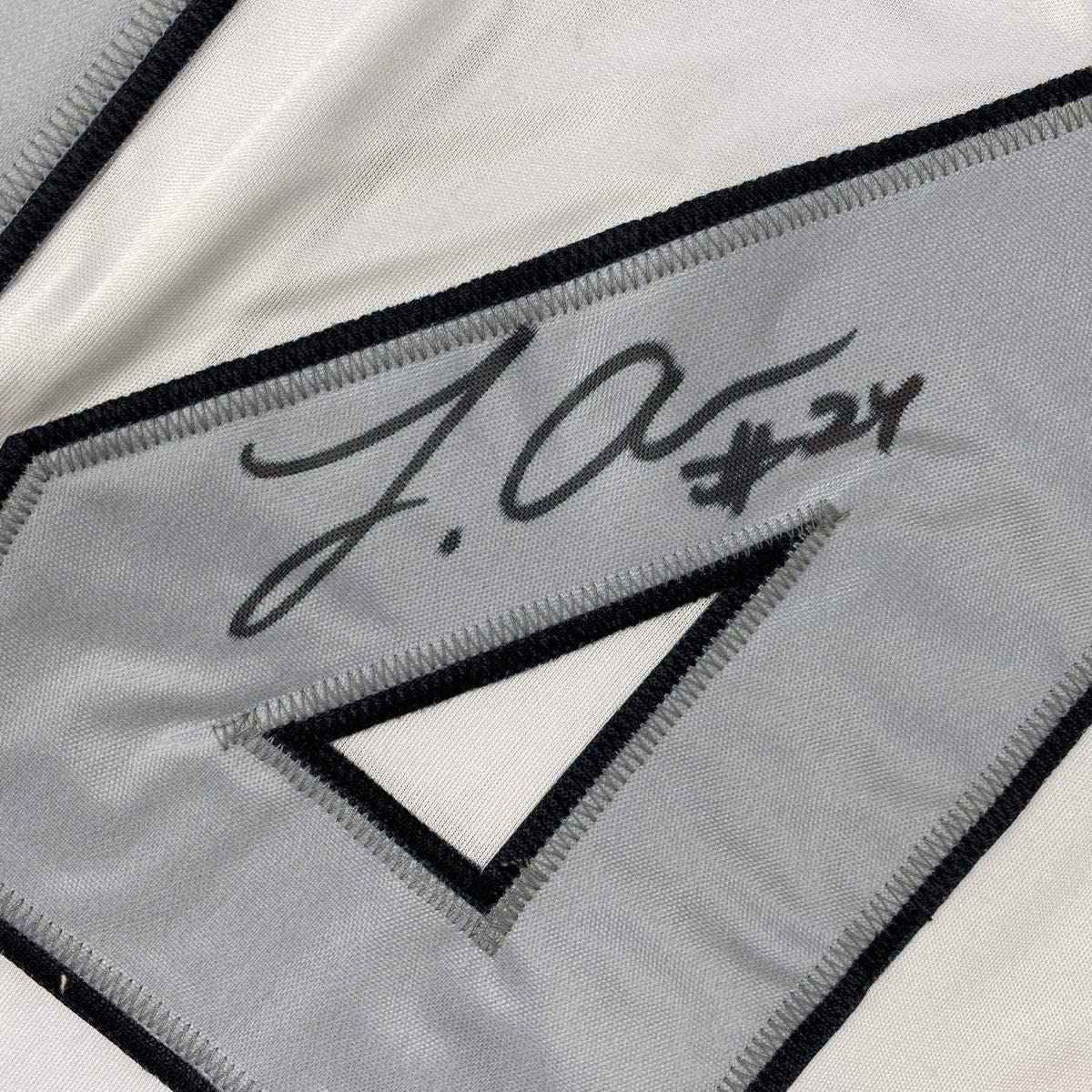 Framed Autographed/Signed Johnathan Abram 35x39 Las Vegas Oakland Color Rush Football Jersey JSA COA