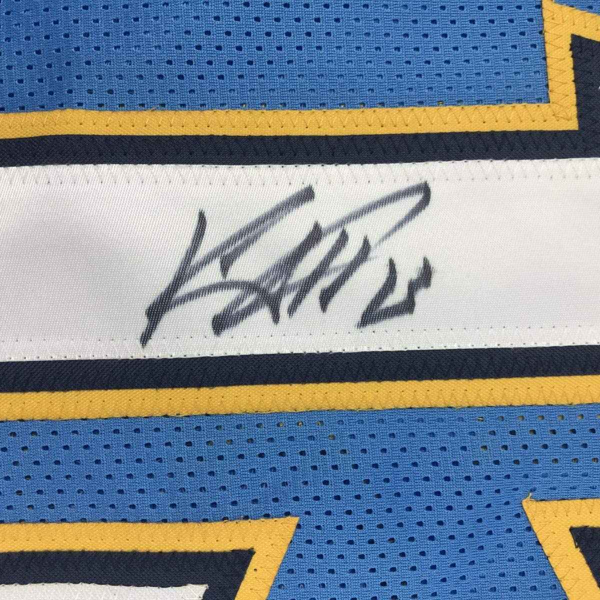 Autographed/Signed Keenan Allen Los Angeles LA Powder Blue Football Jersey JSA COA