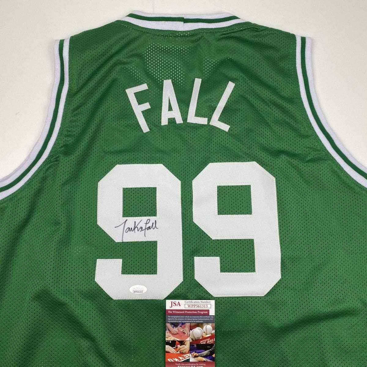 Autographed/Signed Tacko Fall Boston Green Basketball Jersey JSA COA