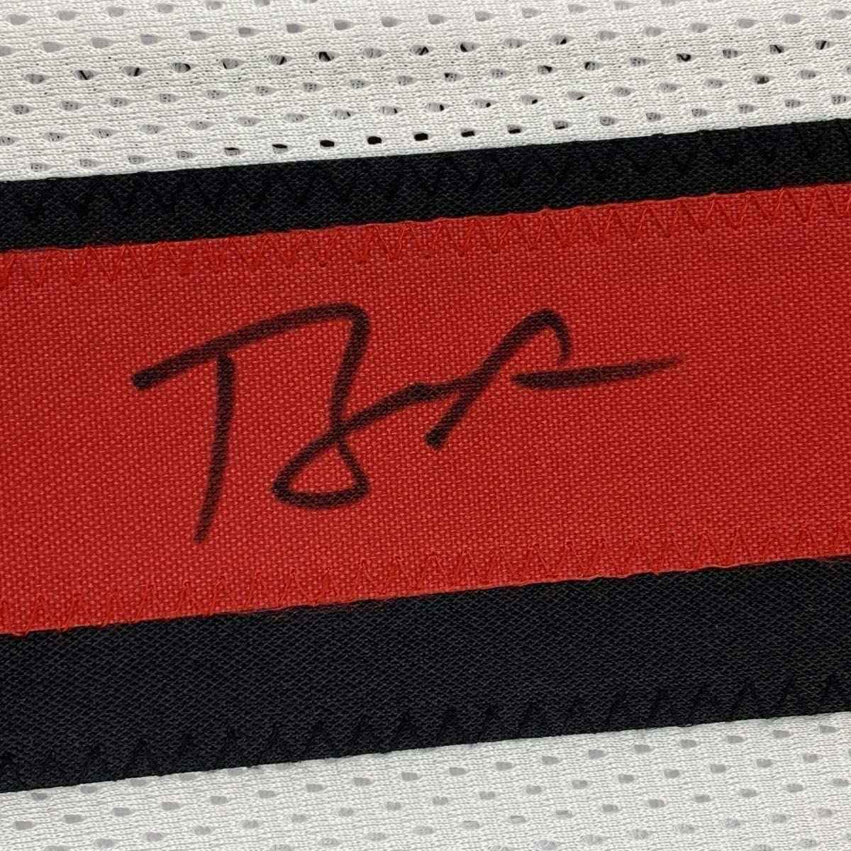 Framed Autographed/Signed Brandon Aiyuk 35x39 San Francisco White Alternate Football Jersey JSA COA