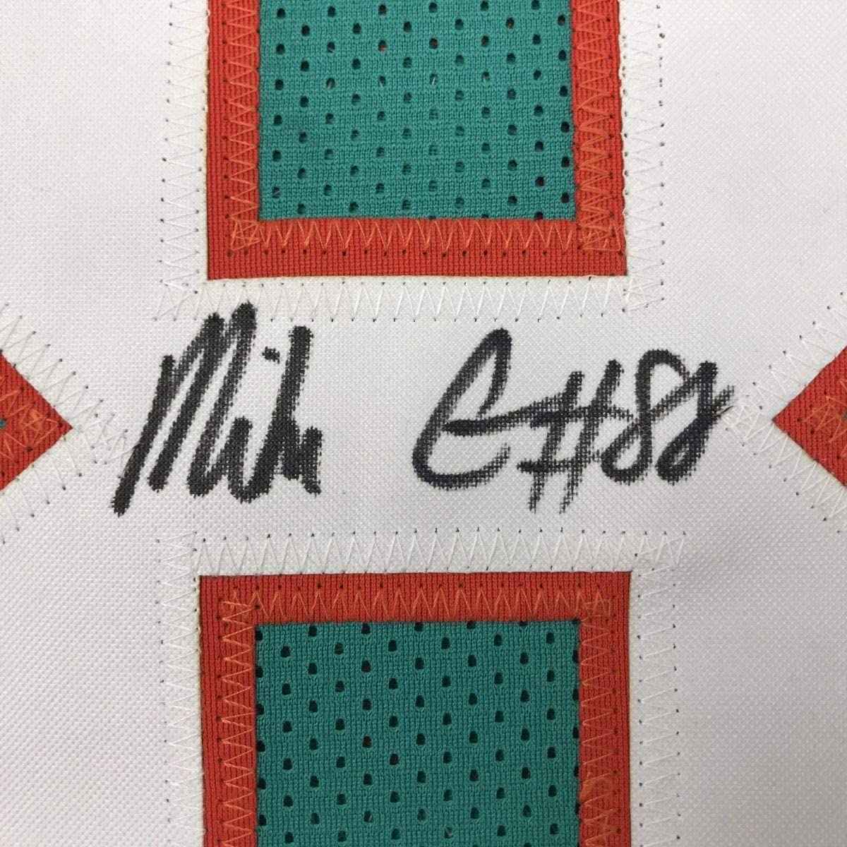 Framed Autographed/Signed Mike Gesicki 35x39 Miami Teal Football Jersey JSA COA