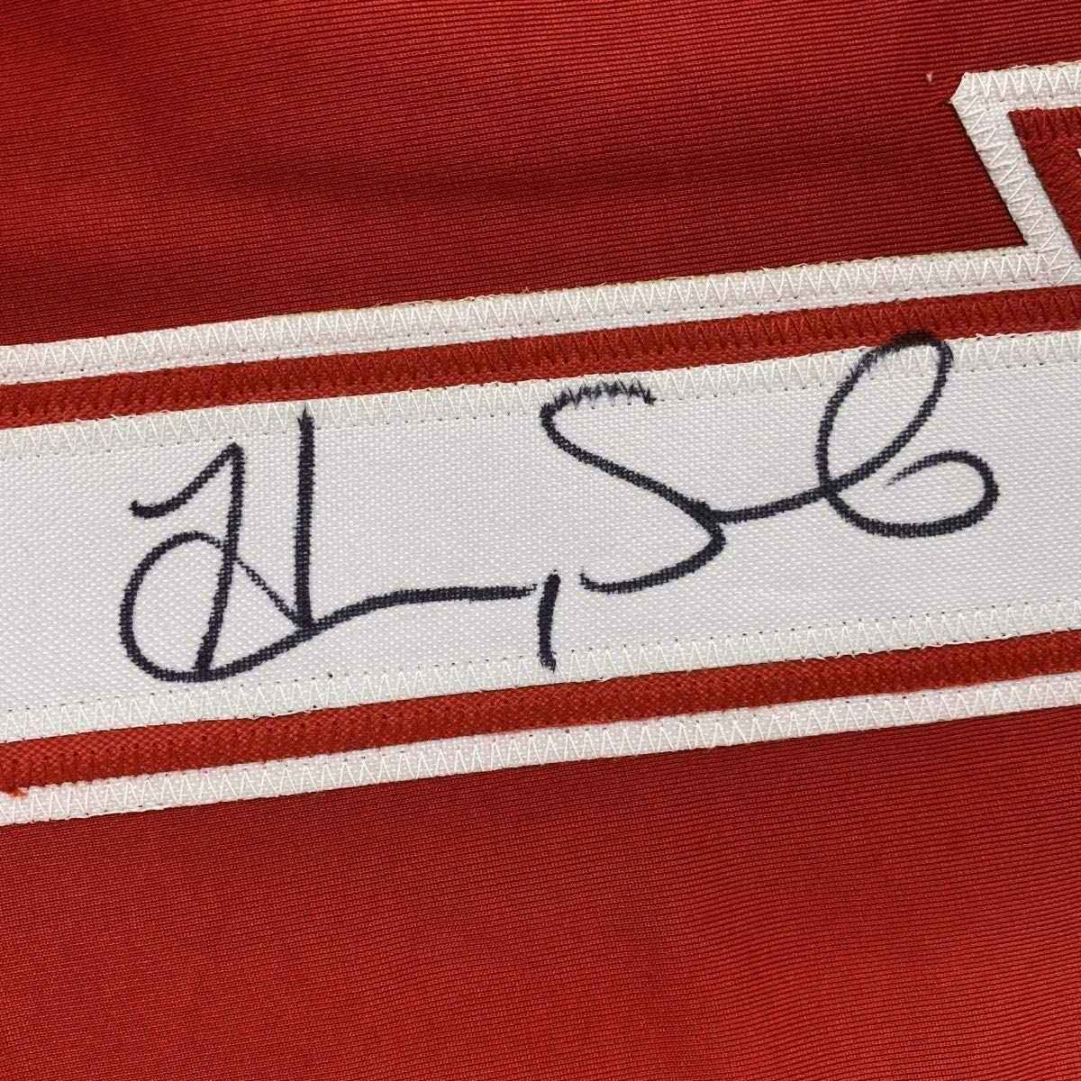 Autographed/Signed Hope Solo Red Soccer Team USA World Cup Jersey JSA COA